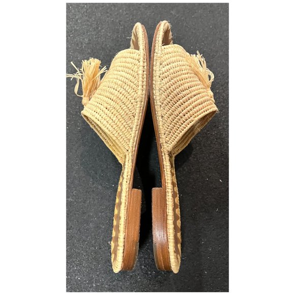 CARRIE FORBES Adam Woven Raffia Slide Sandal Size 7/37 - Picture 9 of 13